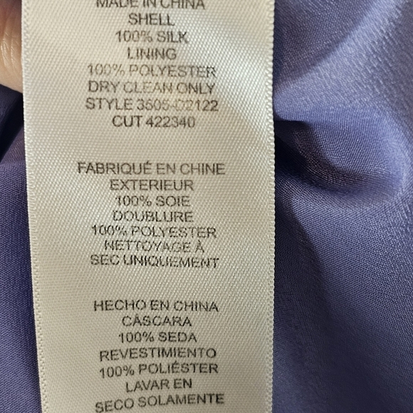 Joie 100% Floral Lavender Ruffle Mini Dress Small Preowned - Picture 9 of 9